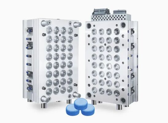 Forma wtryskowa z wieloma gniazdami z zatrzaskiem do produkcji nakrętek do butelek plastikowych